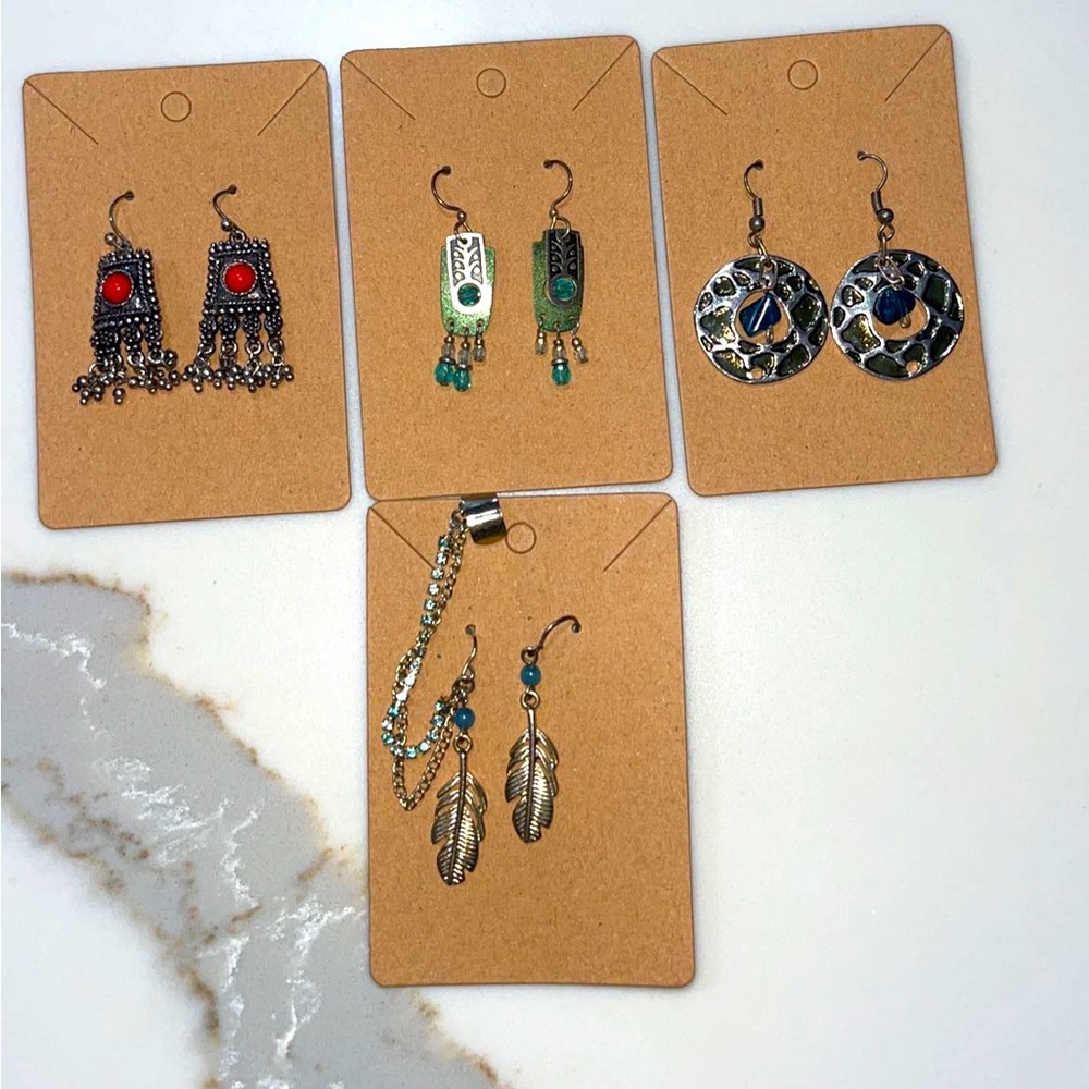 Hippie earring bundle set of 4